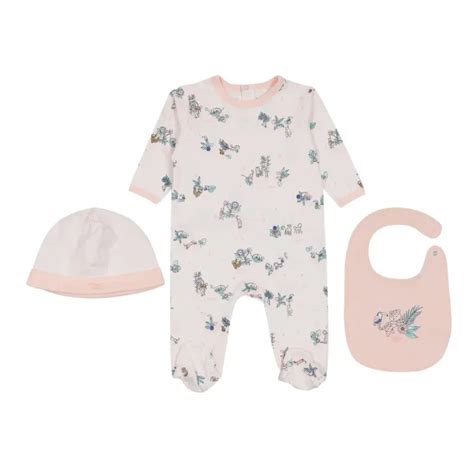 Kenzo Light Pink Jungle Babysuit Set | Les Petits - Les Petits