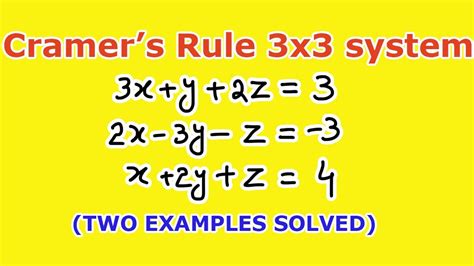 Image result for Using Cramer's Rule On 3X3 Matrices