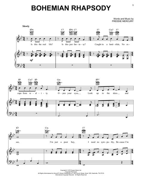 Queen Bohemian Rhapsody Chords