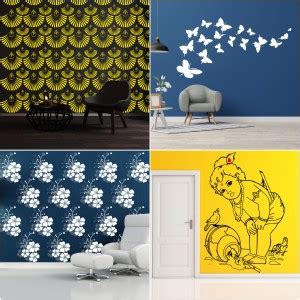 ARandNJ Painting Wall Stencils (Size :- 16 X 24 Inch) PATTERN- "Roofed ...
