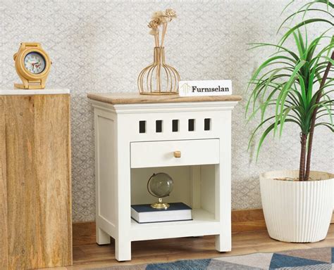 Alexandria Wooden Bedside Table One Drawer