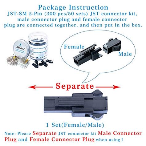 Buy CQRobot JST SM 2.5 mm Pitch 2-Pin Electronic Connector IC Male ...