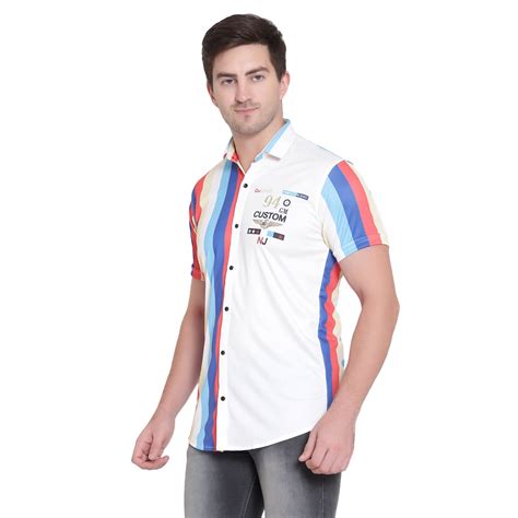 Men Regular Fit Striped Spread Collar Casual Shirt – TREND BUY