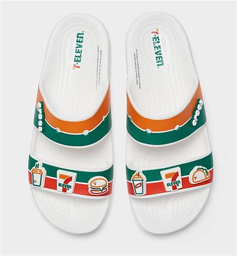 Buy Crocs 7Eleven X Classic Two-Strap Slide White Men Slip On ALL SIZES ...