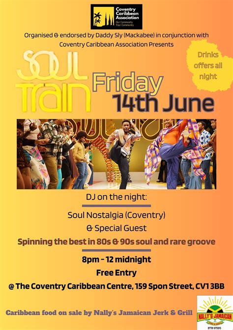 Soul Train Friday @ Coventry Caribbean Centre, The New Coventry ...