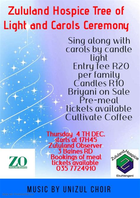 Zululand Hospice Tree of Light Ceremony , Zululand Observer 3 Baines Rd ...