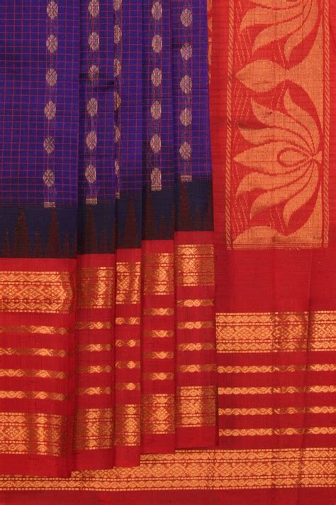 Kuppadam Kattam Purple Saree – Kalanjali