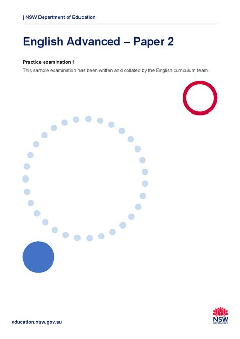 English advanced s6 paper 2 practice exam sample 1 - | NSW Department ...
