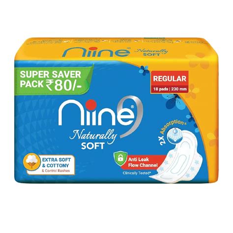 Niine Naturally Soft Regular Sanitary Pads