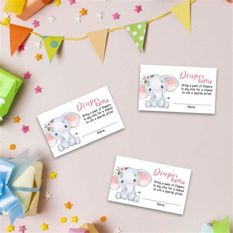 Buy Diaper Raffle Baby Shower Game(1 Foam Board Sign + 50 Guessing ...