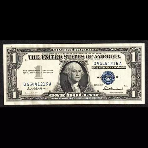 $1 1957 blue seal. Small Silver Certificates 1619 - Executive Currency