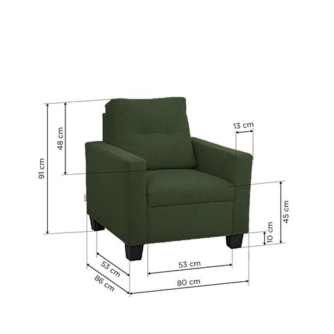 Buy Ease Green Fabric 1 Seater Sofa Online and Get Upto 25% Off* On ...