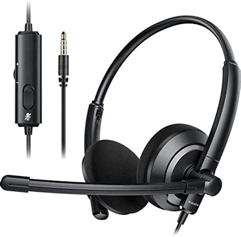 awatrue Headset with 3.5mm Jack Microphone for Computer Wired ...