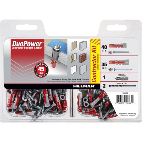 Hillman 40-lb Assorted x Assorted Length Drywall Kit Anchors with ...