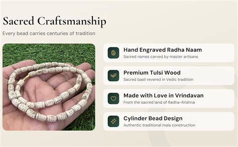 Buy Premium Original Tulsi Kanthi Mala – Hand Engraved Radha Naam ...