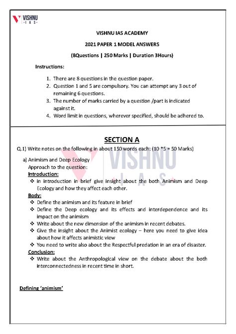 Vishnu IAS - Anthropology Model Answers - Paper- I & II - English ...