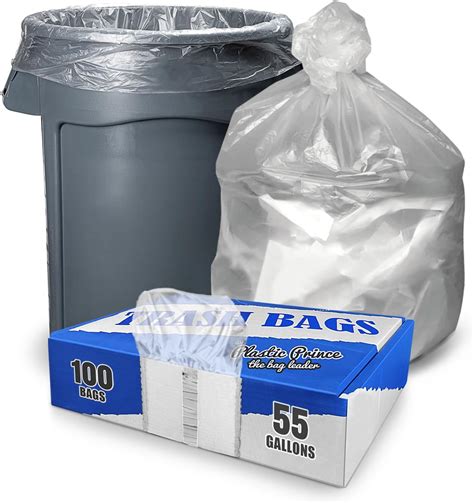 Amazon.com: PLASTIC PRINCE (100 Pack) 55-60 Gallon Trash Bags, 1.2 Mil ...