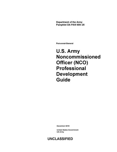 Department of the Army Pamphlet DA PAM 600-25 U.S. Army Noncommissioned ...