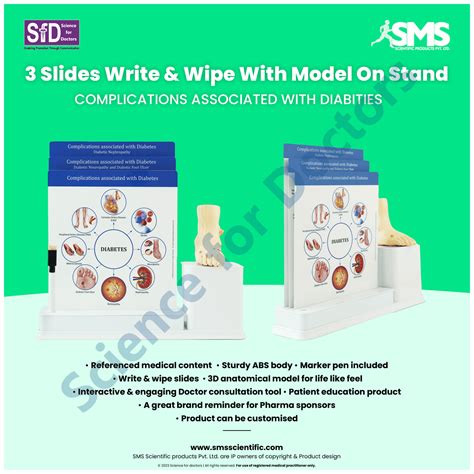 Diabetes Complication : 3 Slide Write and Wipe with Anatomical Model o ...