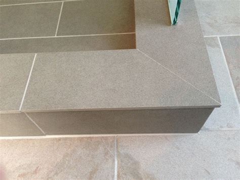 Mitre of Outside Corner of Shower Curb
