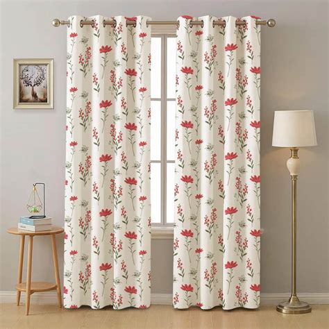 100% Cotton Room Darkening Curtains, Orchid Blooms Pink | Urban Space