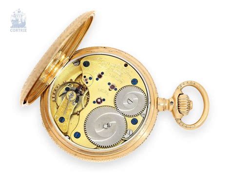 Taschenuhr: extrem rare A. Lange & Söhne Glashütte Goldsavonnette mit ...