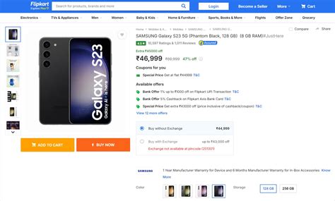 Samsung S23 At 50% Off: Galaxy S23 Price Drops To Rs 45,000 On Flipkart ...