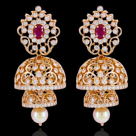 18kt Gold Polish Enchanting FIligree Detachable Jhumka – Sneha Rateria ...