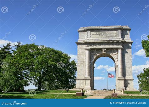 National Memorial Arch at Valley Forge Stock Image - Image of ...