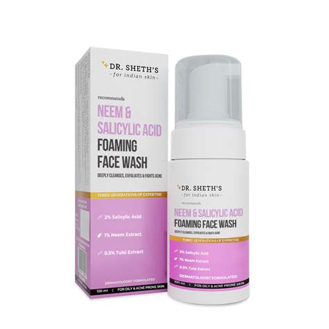 Neem & Salicylic Acid Foaming Face Wash - 100ml - Dr Sheth's