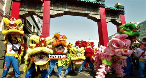 Año nuevo Chino 2023 en Lima calle Capón danza de dragones y leones por ...