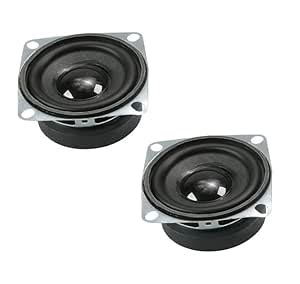 ND TECH 2 inch Square 4 Ohm 3 Watt Black Full Range Speaker, Woofer for ...