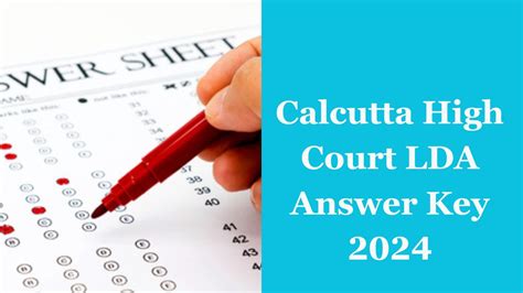 Calcutta High Court LDA Answer Key 2024 Out, Download Official Answer Key