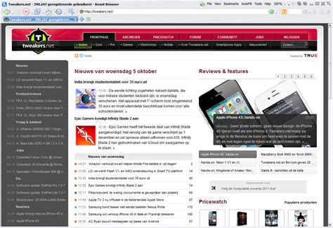 Software-update: Avant Browser 2012 bèta 2 - Computer - Downloads ...