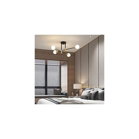 Buy Sputnik Chandelier Modern Ceiling Light Fixture Mid Century Black ...