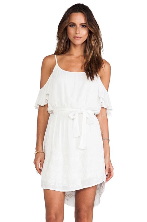LA Made Flutter Sleeve Dress in White | REVOLVE