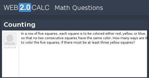 View question - Counting