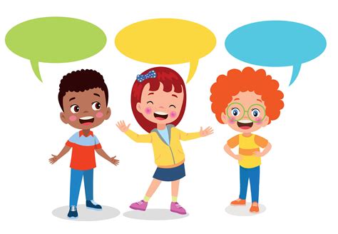 Kids talking with a speech bubble. 25515762 Vector Art at Vecteezy
