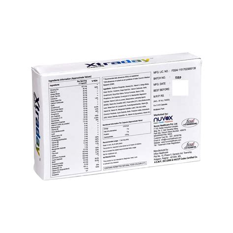 Buy NUVOX XTRADAY MULTIVITAMINS STRENGH & IMMUNITY BOOSTER GREEN TEA ...