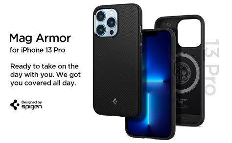 Spigen Mag Armor Back Cover Case for iPhone 13 Pro, Slim Protection ...