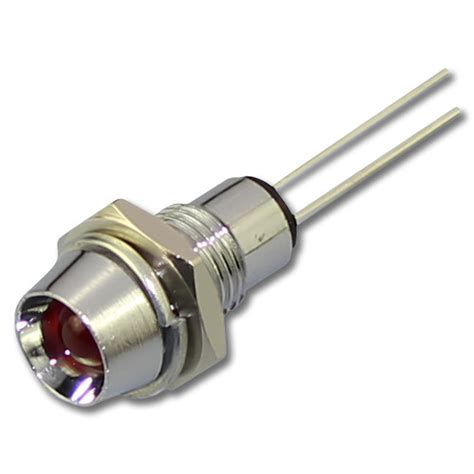 8mm RED Led Metal High-Head Indicator light waterproof 5-24v DC | RDR Store