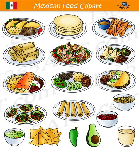 Mexican Food Clipart - Comida Mexicana - School Clipart