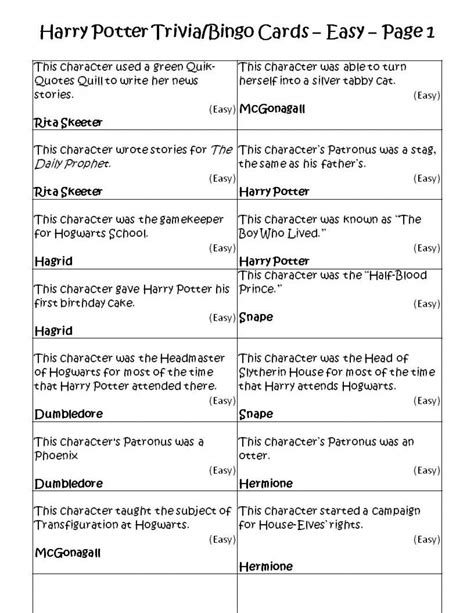 Harry Potter Trivia Questions With Answers - QEUSTYE
