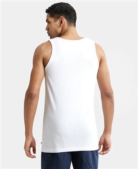 Buy Super Combed Cotton Round Neck Sleeveless Vest - White (Pack of 2 ...
