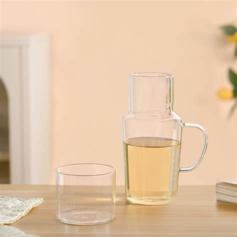 Clear Glass Carafe With Cup Online - Premium Jug Set | Nestasia