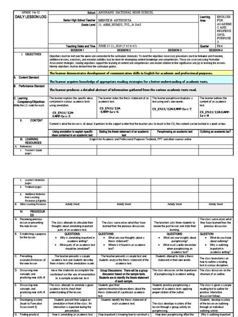 Sample Lesson Plan with Practical Work Approach 的图像结果