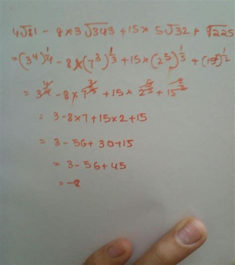4 root 81 - 8 3 root 343 + 15 5 root 32 + root 225 - Brainly.in