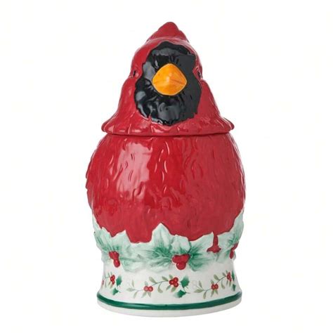 Winterberry Cardinal 10 In Cookie Jar | SHEIN USA
