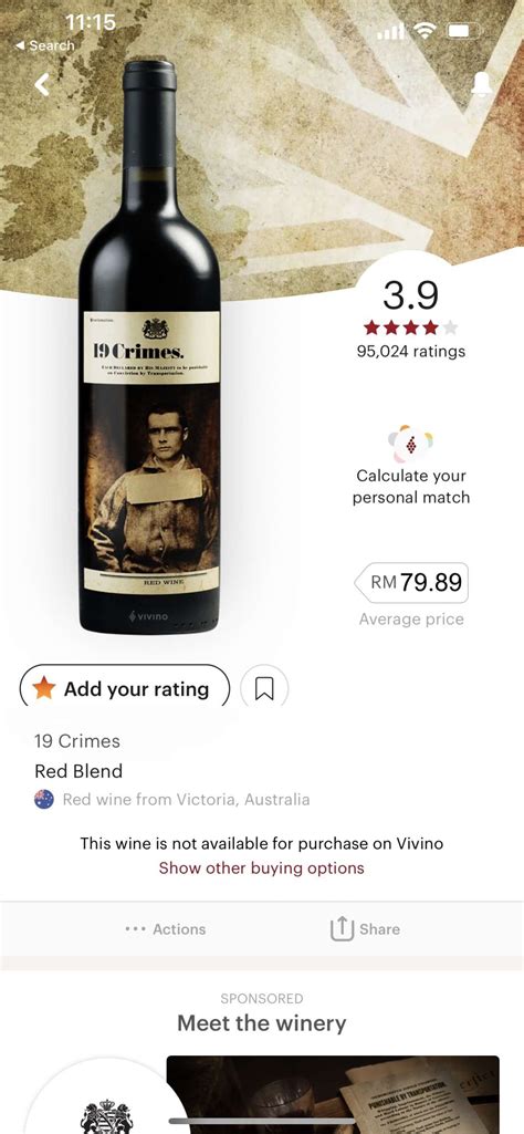 19 Crimes Red Blend – Wine Depot