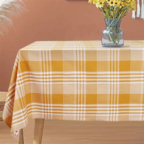 Cotton Track Dobby Yellow 8 Seater Table Cloths Pack Of 1 – Airwill